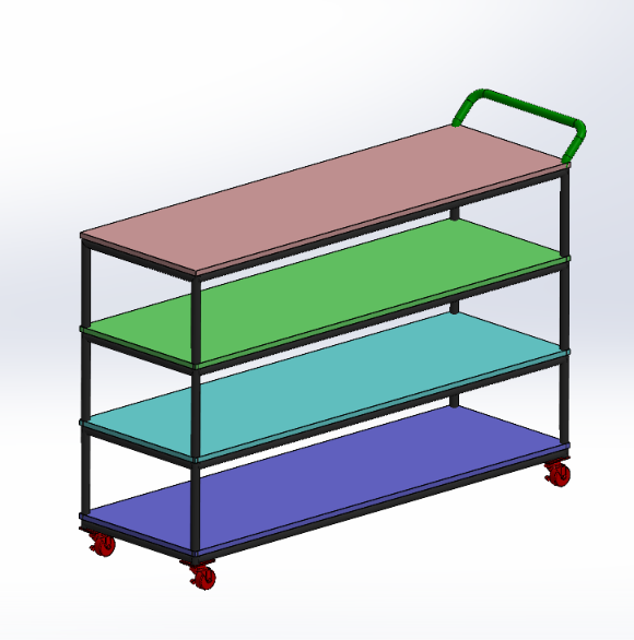 Heavy-Duty 4-Shelf Maintenance Trolley